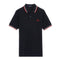 Fred Perry Polo Polo Uomo M36 doppia riga Blu rosso C00-FRED PERRYM3600-471-S - Francavilla Moda