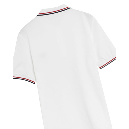 Fred Perry Polo Polo Uomo M36 doppia riga Bianco rosso C00-FRED PERRYM3600-748-S - Francavilla Moda