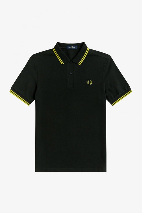 Polo Uomo M3600 twin tipped in puro cotone Verde lime FRED PERRY- Francavilla Moda