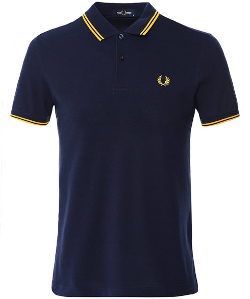 Polo Uomo M3600 twin tipped in puro cotone Blu FRED PERRY- Francavilla Moda