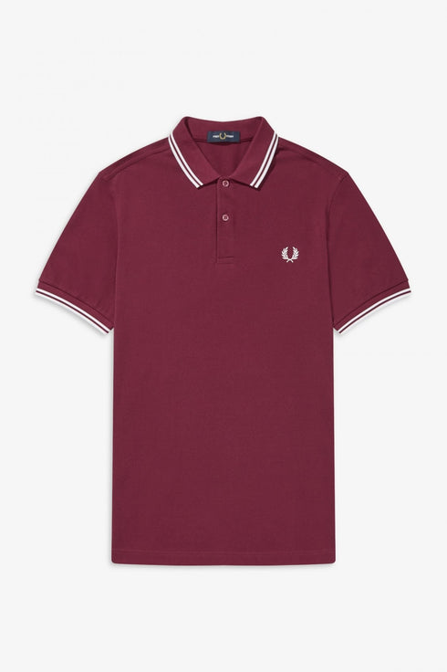 Polo Uomo M3600 twin tipped in puro cotone Bordeaux FRED PERRY- Francavilla Moda