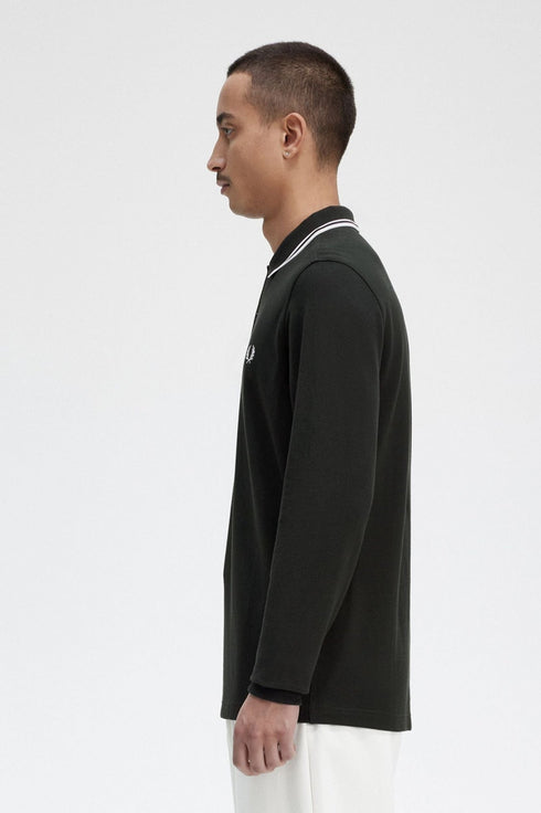 Polo Uomo M3636 con bordini in contrasto Verde bianco Fred Perry- Francavilla Moda