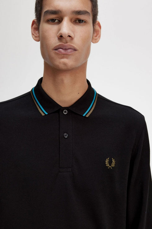 Polo Uomo M3636 con bordini in contrasto Blu bordeau Fred Perry- Francavilla Moda