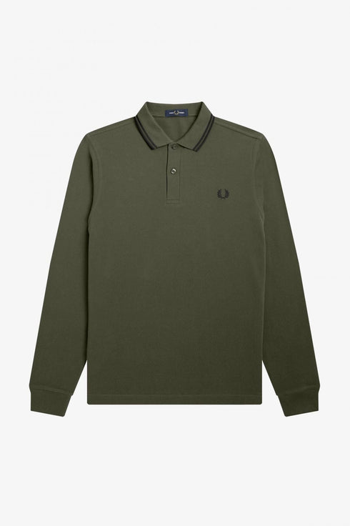 Polo Uomo M3636 manica lunga regular fit Verde FRED PERRY- Francavilla Moda
