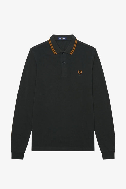 Polo Uomo M3636 manica lunga regular fit Verde nocciola FRED PERRY- Francavilla Moda