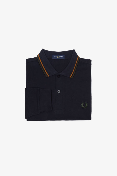 Polo Uomo M3636 manica lunga regular fit Verde FRED PERRY- Francavilla Moda