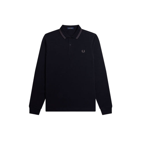 Polo Uomo M3636 manica lunga regular fit Blu grigio FRED PERRY- Francavilla Moda