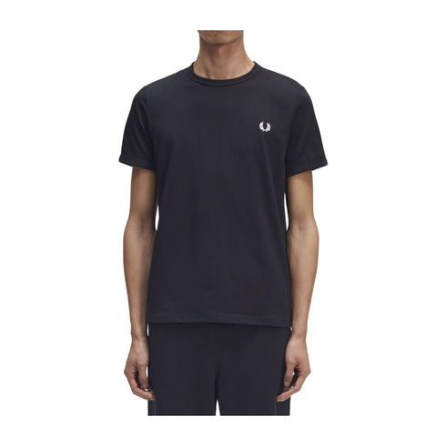 Fred Perry T-shirt mm T-shirt Uomo Ringer a girocollo Nero A23-FRED PERRYM3519-102-S - Francavilla Moda