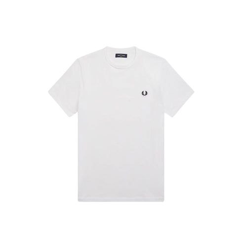 Fred Perry T-shirt mm T-shirt Uomo Ringer a girocollo Bianco - Francavilla Moda