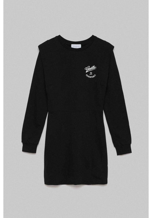 Abito Donna maniche lunghe con applicazioni Nero GAELLE- Francavilla Moda