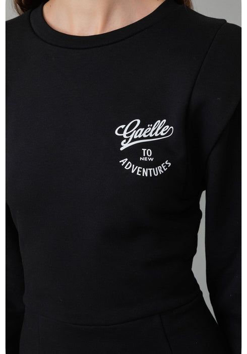 Abito Donna maniche lunghe con applicazioni Nero GAELLE- Francavilla Moda