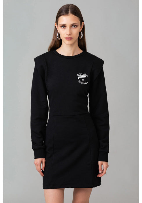 Abito Donna maniche lunghe con applicazioni Nero GAELLE- Francavilla Moda