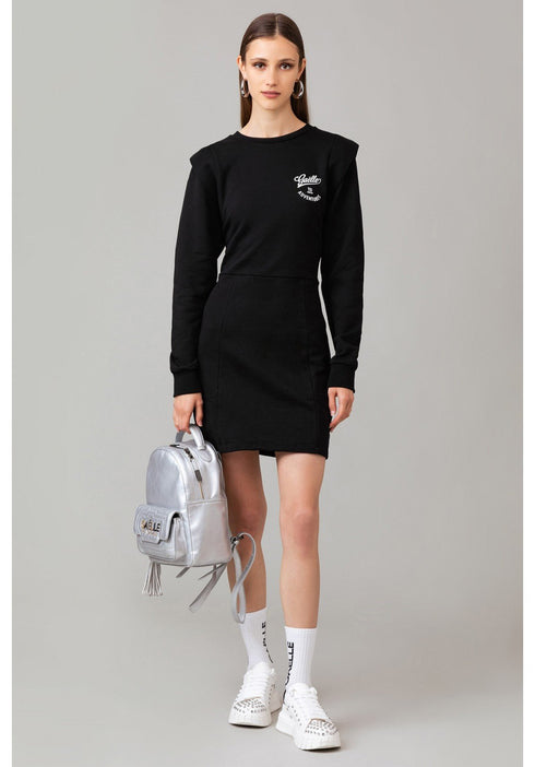 Abito Donna maniche lunghe con applicazioni Nero GAELLE- Francavilla Moda