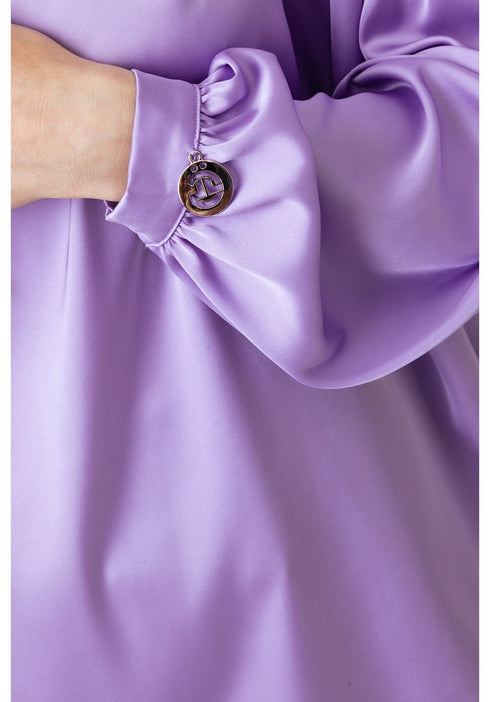 Blusa in raso con fiocco Lilla GAELLE- Francavilla Moda