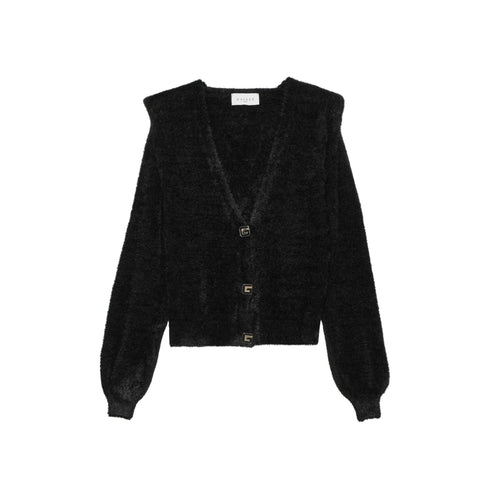 Cardigan Donna corto in maglia Nero Gaelle- Francavilla Moda