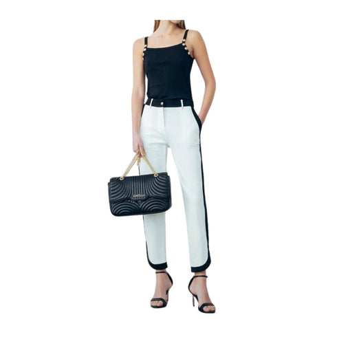 Gaelle Top Donna Top con bottoni oro Nero P24-GAELLEGAABW00518-NERO-1 - Francavilla Moda