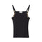 Gaelle Top Donna Top con bottoni oro Nero P24-GAELLEGAABW00518-NERO-1 - Francavilla Moda