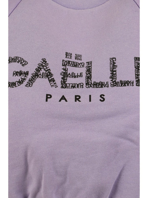 Felpa Donna cropped con coulisse Lilla GAELLE PARIS- Francavilla Moda