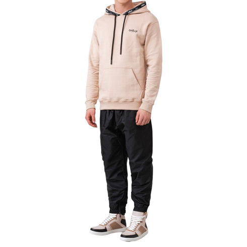 Felpa Uomo con banda logata Beige GAELLE- Francavilla Moda