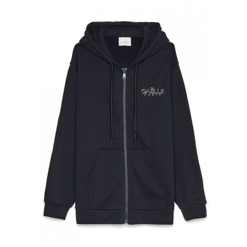 Felpa Uomo con chiusura a zip e stampa sul petto Blu GAELLE- Francavilla Moda