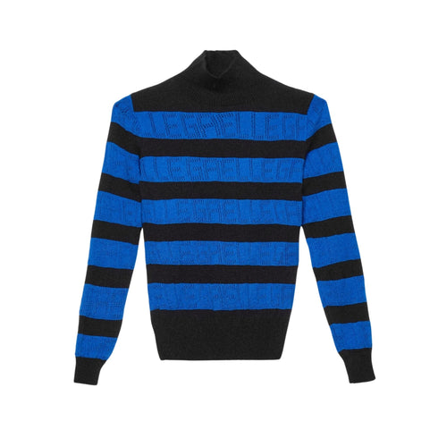 Gaelle Maglia Maglia Donna con motivo logato traforato Bluette nero A23-GAELLEGBDP19578-BLUETTENERO-1 - Francavilla Moda