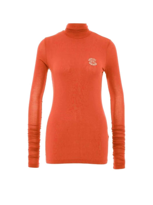 Maglia Lupetto Dolcevita con applicazione Arancio GAELLE- Francavilla Moda