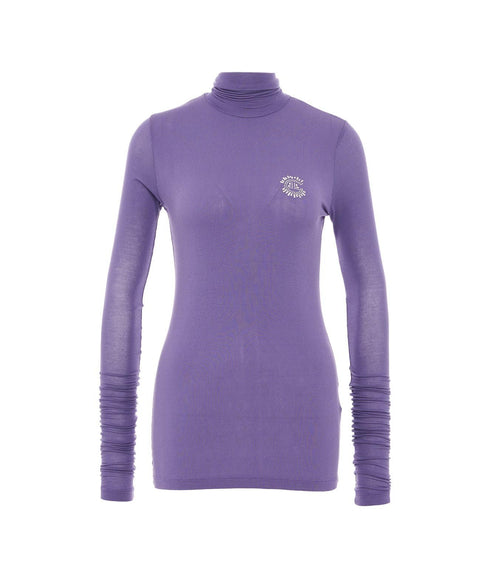 Maglia Lupetto Dolcevita con applicazione Viola GAELLE- Francavilla Moda