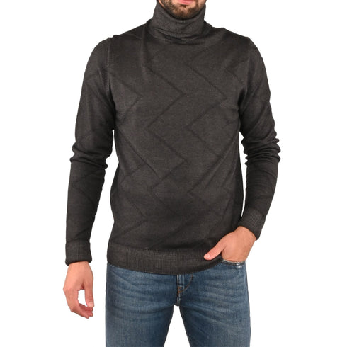 Maglia Uomo con collo alto Nero GAELLE- Francavilla Moda