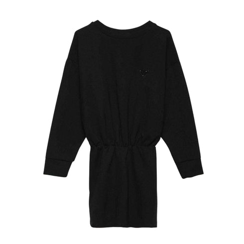 Mini Abito Donna in felpa con coulisse in vita Nero GAELLE- Francavilla Moda