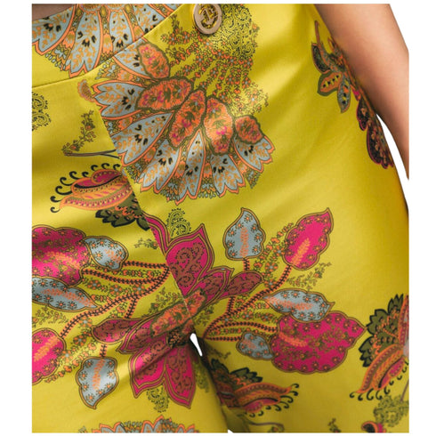 Pantalone Donna a palazzo viscosa Verde acido GAELLE- Francavilla Moda