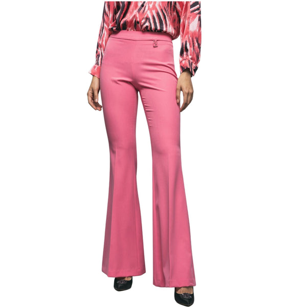 Pantalone Donna con fondo a zampa Rosa GAELLE- Francavilla Moda