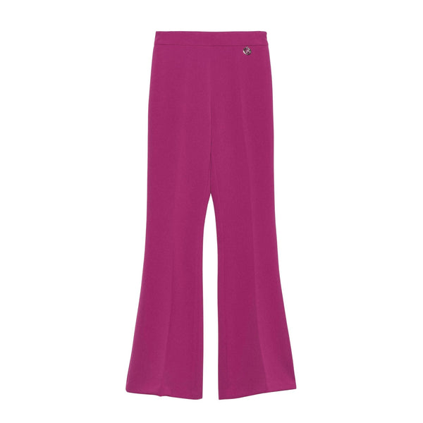 Gaelle Pantaloni Pantalone Donna con fondo a zampa Ciclamino - Francavilla Moda