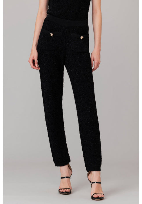Pantalone Donna in bouclé Nero GAELLE- Francavilla Moda