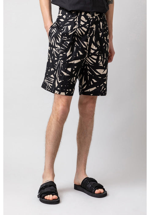 Bermuda Uomo in misto lino a fantasia Beige GAELLE PARIS- Francavilla Moda