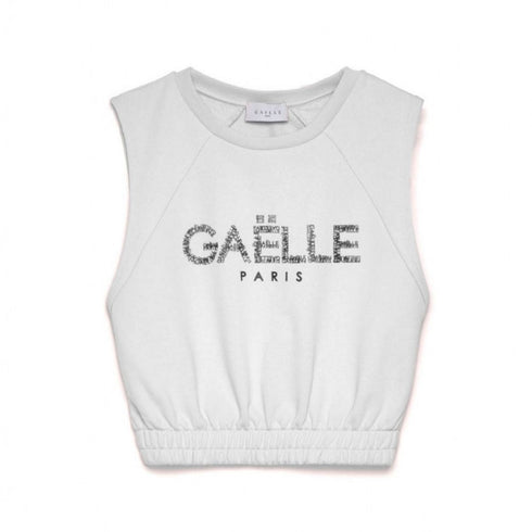 Felpa Donna cropped con coulisse Bianco GAELLE PARIS- Francavilla Moda