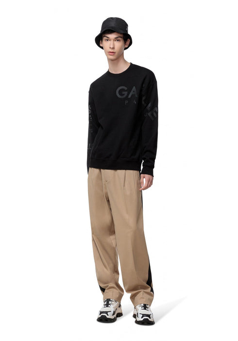 Felpa Uomo GBU4984 giro multistampa Nero GAELLE PARIS- Francavilla Moda