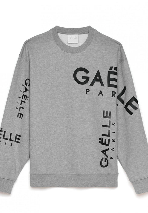 Felpa Uomo girocollo con multistampa Grigio GAELLE PARIS- Francavilla Moda