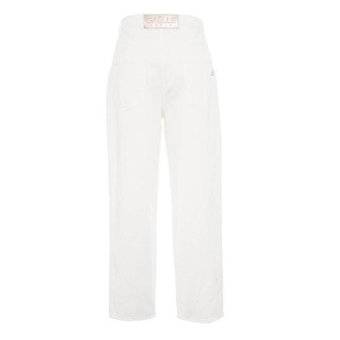 Jeans Donna Momfit con tasche Bianco GAELLE PARIS- Francavilla Moda