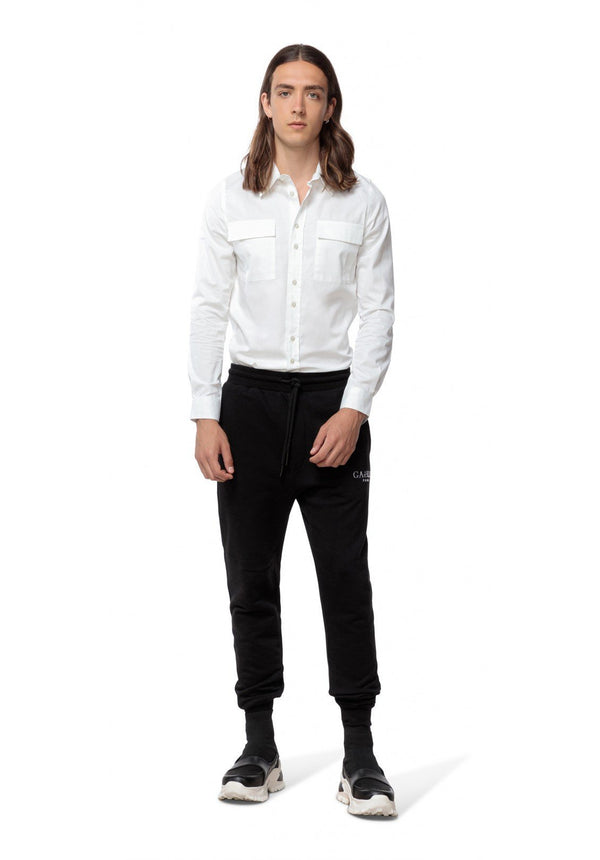 Pantalone Uomo GBU4922 con logo argento Nero GAELLE PARIS- Francavilla Moda