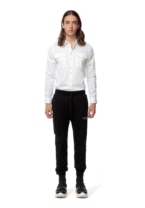 Pantalone Uomo GBU4922 con logo argento Nero GAELLE PARIS- Francavilla Moda