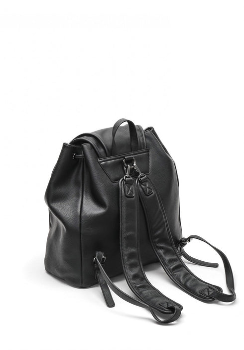 Zaino unisex in ecopelle con placca in metallo Nero GAELLE PARIS- Francavilla Moda