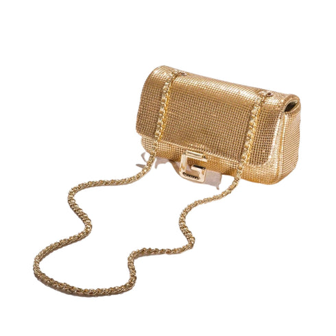 Pochette Donna con tracolla in metallo Oro GAELLE- Francavilla Moda