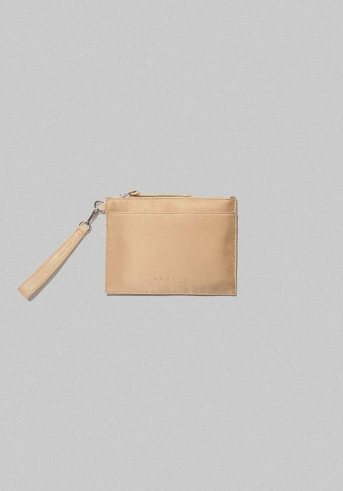 Pochette Uomo con scritta tono su tono Beige GAELLE- Francavilla Moda