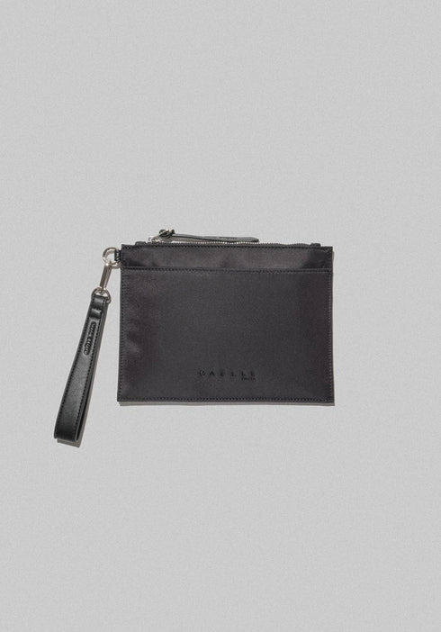 Pochette Uomo con scritta tono su tono Nero GAELLE- Francavilla Moda