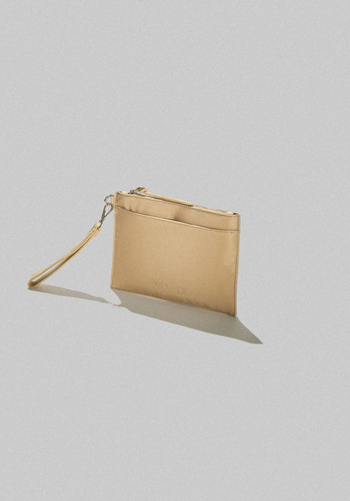 Pochette Uomo con scritta tono su tono Beige GAELLE- Francavilla Moda