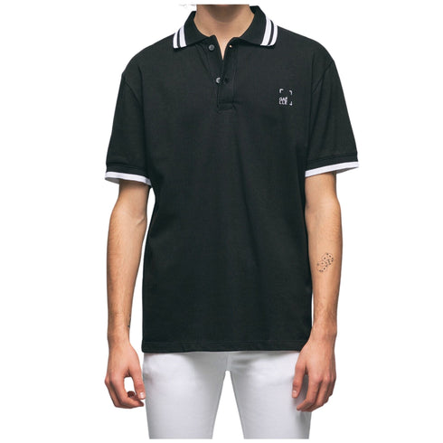 Polo Uomo con ricamo Nero GAELLE- Francavilla Moda