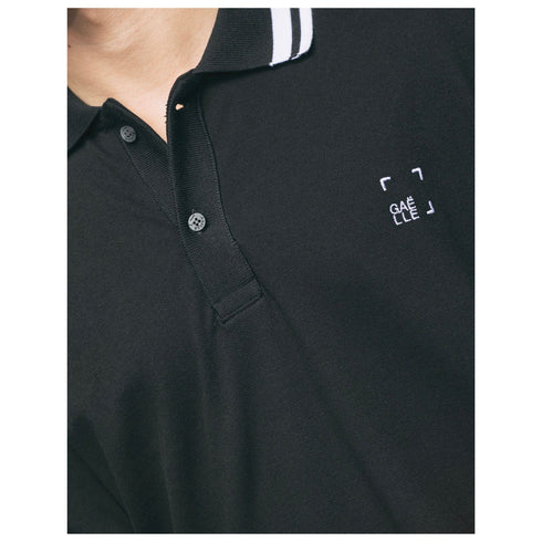 Polo Uomo con ricamo Nero GAELLE- Francavilla Moda