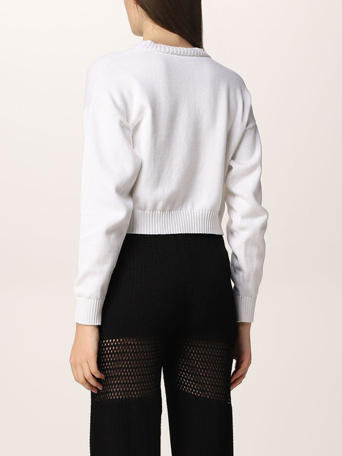 Pullover Donna con logo multicolor Bianco GAELLE PARIS- Francavilla Moda