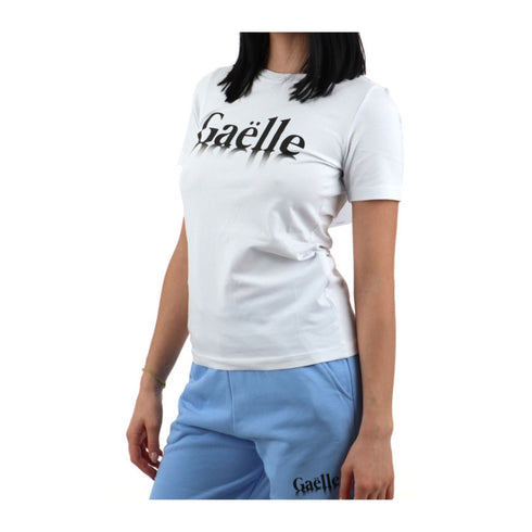 Gaelle T-shirt T-shirt Donna con stampa logo Bianco - Francavilla Moda