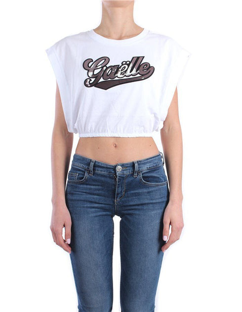 T-shirt Donna corta a giromanica Bianco GAELLE PARIS- Francavilla Moda